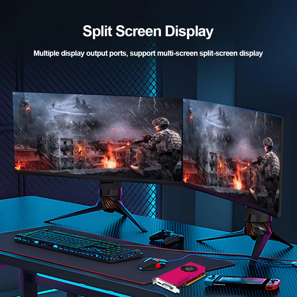 بطاقة رسومات GTX-750TI للكمبيوتر ، بطاقة فيديو للكمبيوتر المكتبي ، DDR5 ، 4GB ، PCI-E 2.0 ، 16X ، GT610 ، GT730 ، واجهة متوافقة مع HDMI ، 1020MHz