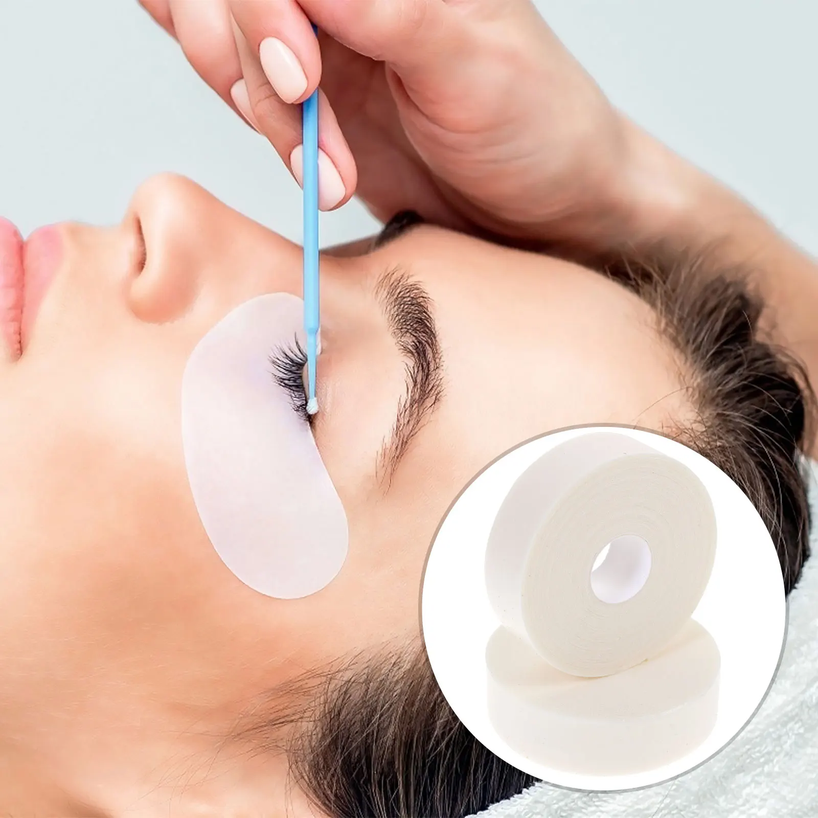 

2pcs Eyelash Extension Tape Isolation Patches Grafting Adhesive Foam Extension Supplies Breathable Easy