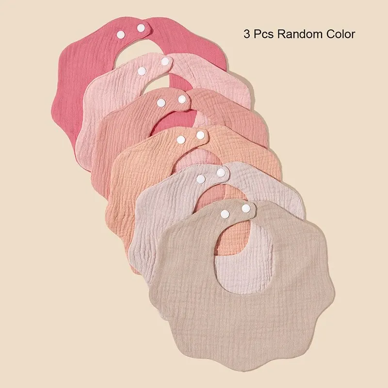 

3 Packs (Random Color) Baby Bandana Bibs Boys Girls Newborn Infant for Drooling