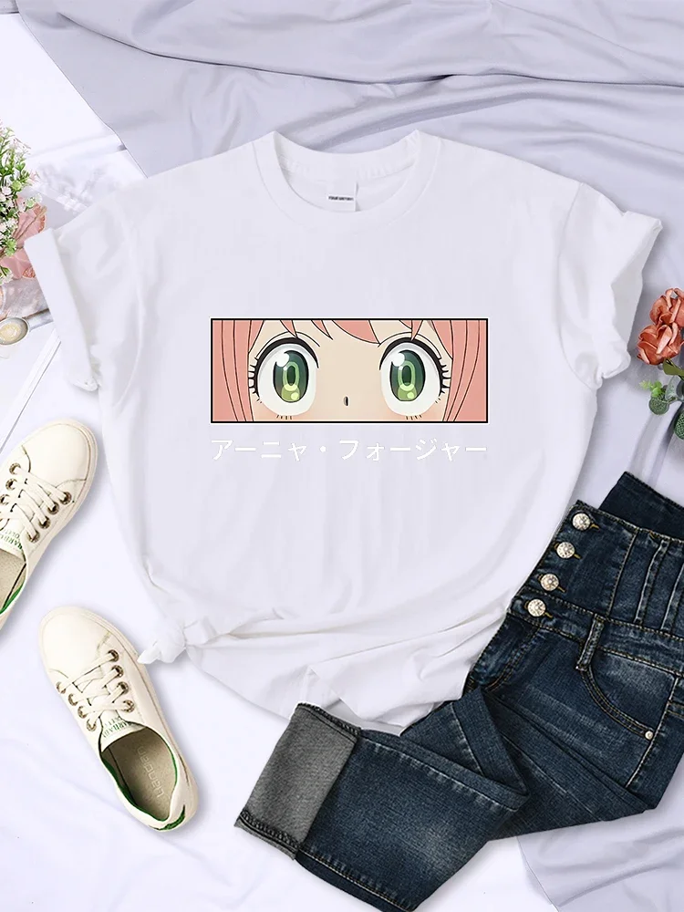 Japanese Anime Spy X Family Anya Forger Graphic Print Shirt Streetwear Women Fashion Short Sleeve Unisex Teen Girl 3-14y T Shirt