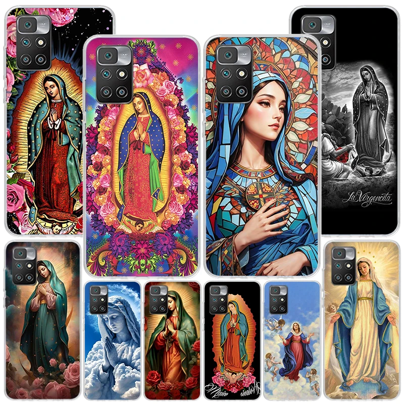 Virgin De Guadalupe Virgen Mary Phone Case For Xiaomi Redmi 12 12C 10 10C 10A 9 9A 9C 9T 8 8A 7 7A 6 Pro 6A K70 K60 K40 K20 S2 P