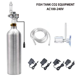 Aquarium DIY CO2 pressure reducing valve Aluminum alloy gas cylinder with solenoid valve Bubble meter Fish tank CO2 equipment