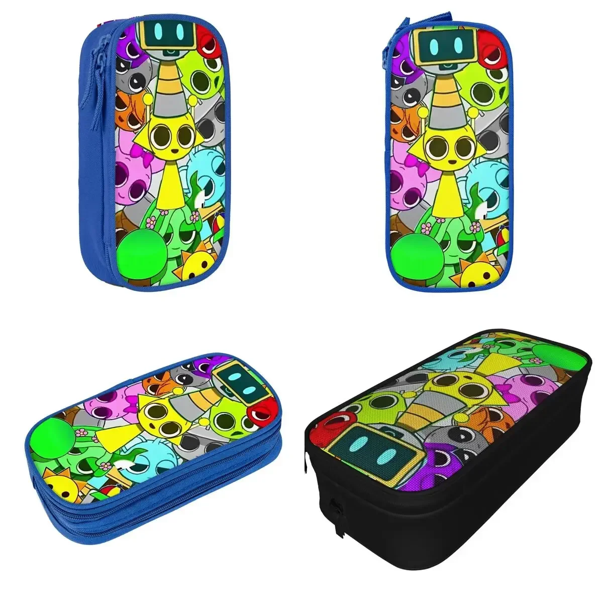 

Sprunki Cartoon Games Pencil Cases Classic Pen Bag Girl Boy Big Capacity Students School Cosmetic Pencilcases