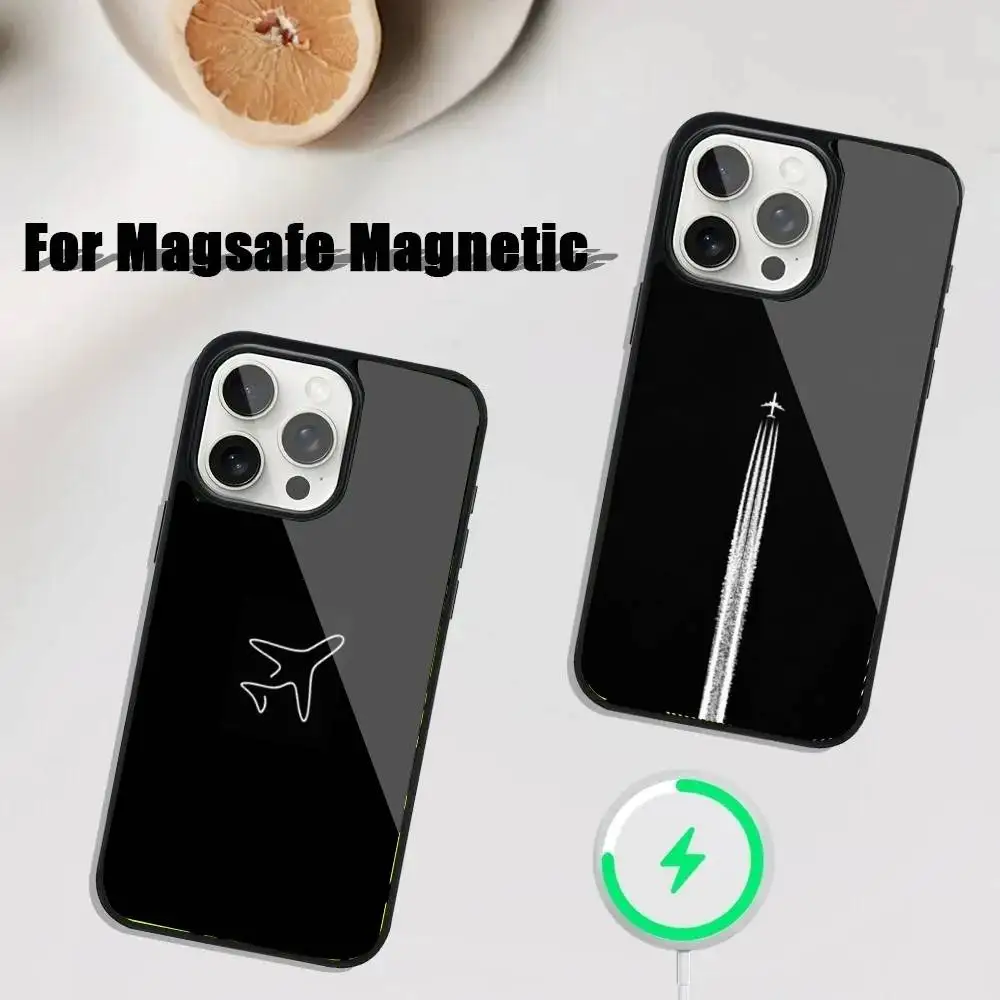 

Premium Airplane Pattern Phone Case For iPhone 16,15,14,13,12,11,Plus,Pro,Max Mini Magsafe Magnetic Wireless Charging