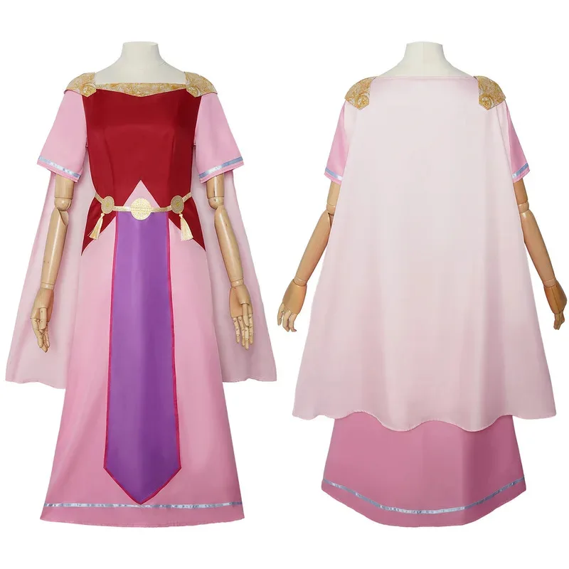 Juego Zelda Breath of the Wild disfraz de Cosplay princesa Link vestido capa traje Halloween carnaval disfraz ropa; 2,c'4,h.