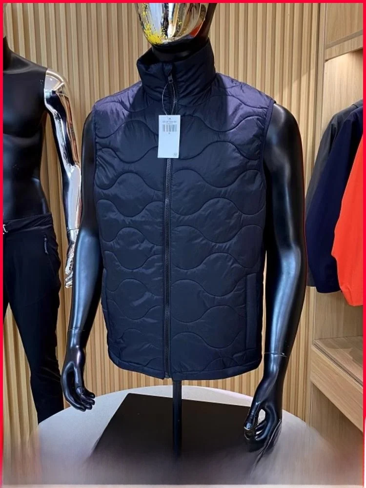 

Lightweight Windproof Waterproof Thermal Loing Autumn Winter Men's Outdoor Gourd Stitched Thi Vest Stand Collar Cotton Vest