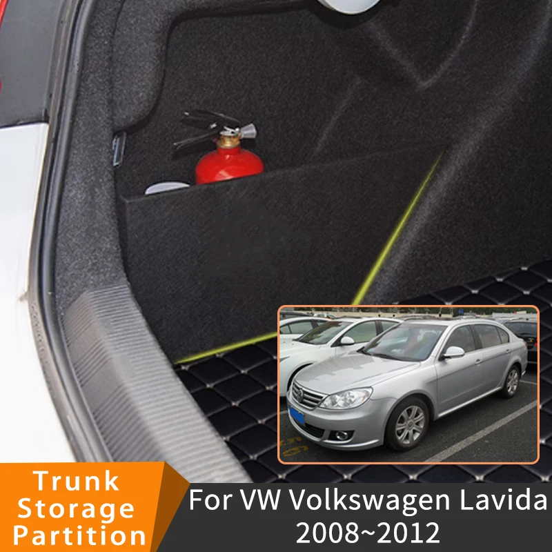 Car Accessories For VW Volkswagen Lavida 2008~2012 Trunk Storage Partition Multifunction Storage Auto Interior Parts Organizer