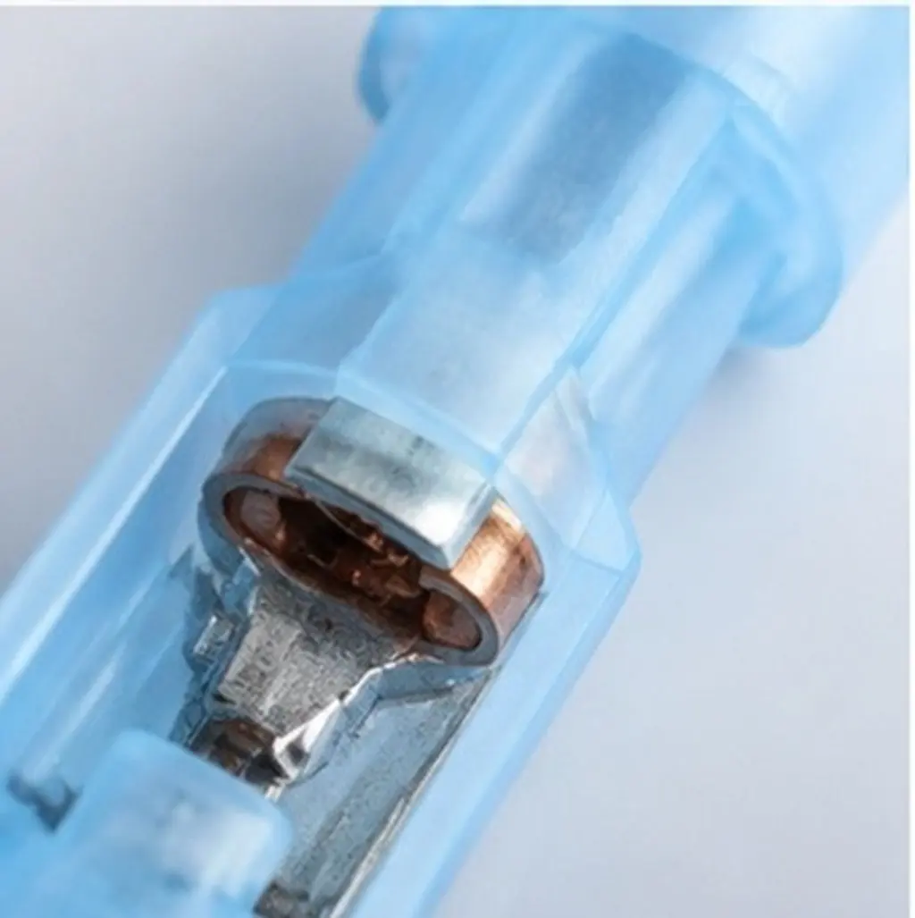 150Pcs Spade Terminal Insulated Nylon Connector Crimp Terminal 16-14 Awg Electrical Wire Connector for Automotive