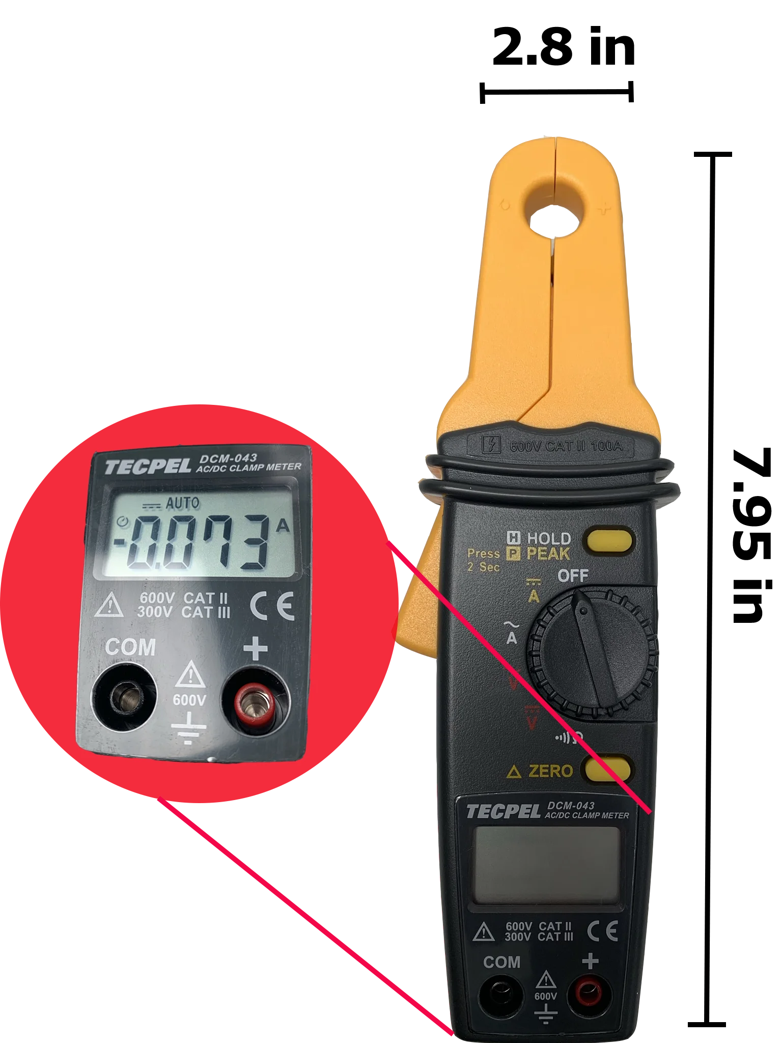 TECPEL DCM-043 Digital Clamp Meter  9999 Count