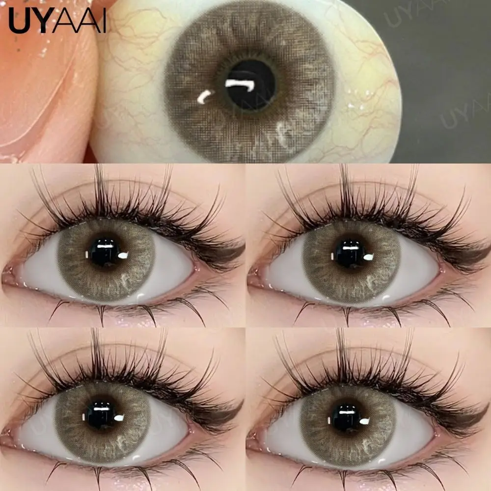 UYAAI 15MM Pupillenvergrößernde Farbige Schwarze Kontaktlinsen für Braune Augen Schneller Versand Hochwertige Natürlich Aussehende Linsen – Detail 7