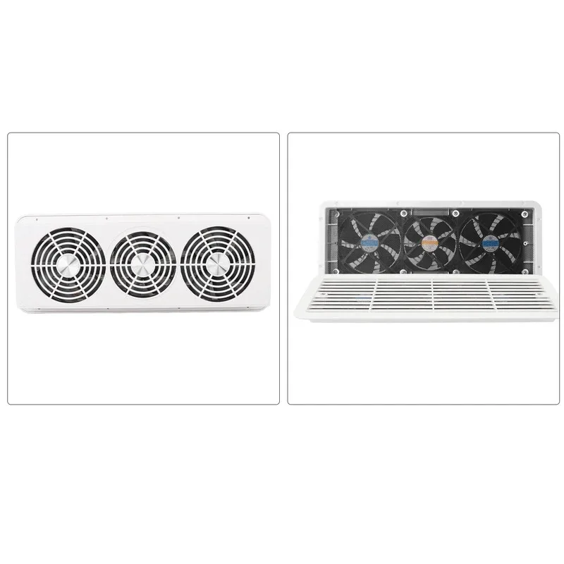 Rv Fridge Fan Rv Refrigerator Ventilation Fan Anti Aging Efficient Heat Dissipation Three Fans 12V for  Motorhome Yacht