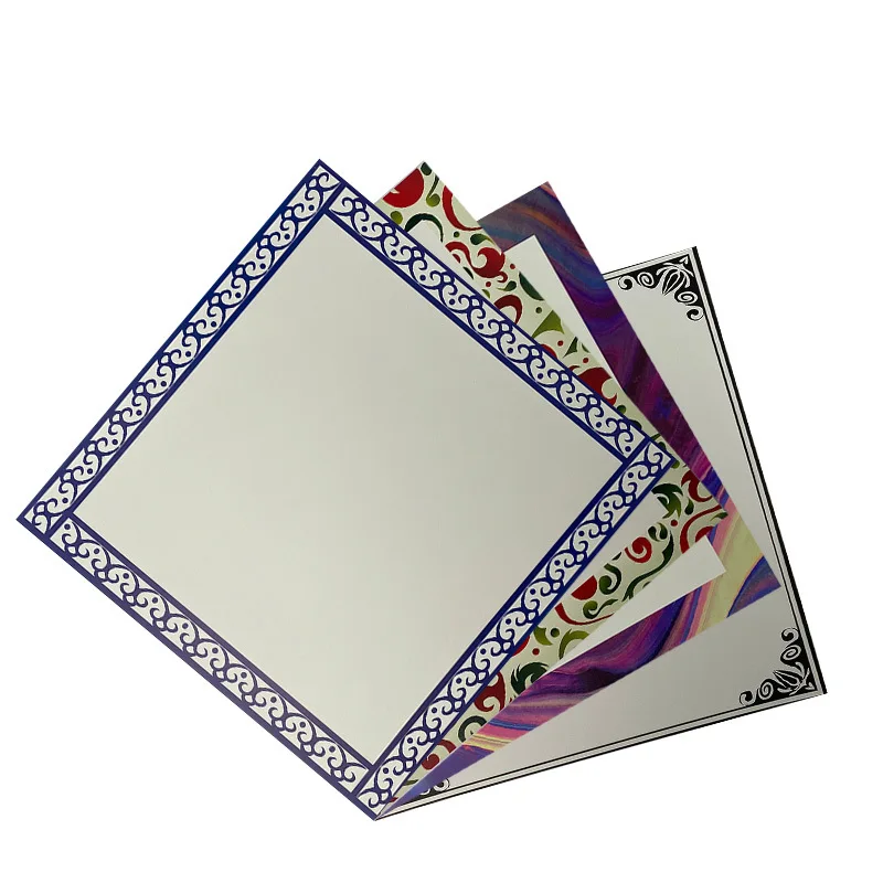 10pcs 33cm Color Cardboard Square Chinese Style Thick Cardboard Creative Graffiti Inner Round Hard Cardboard Drawing Paper