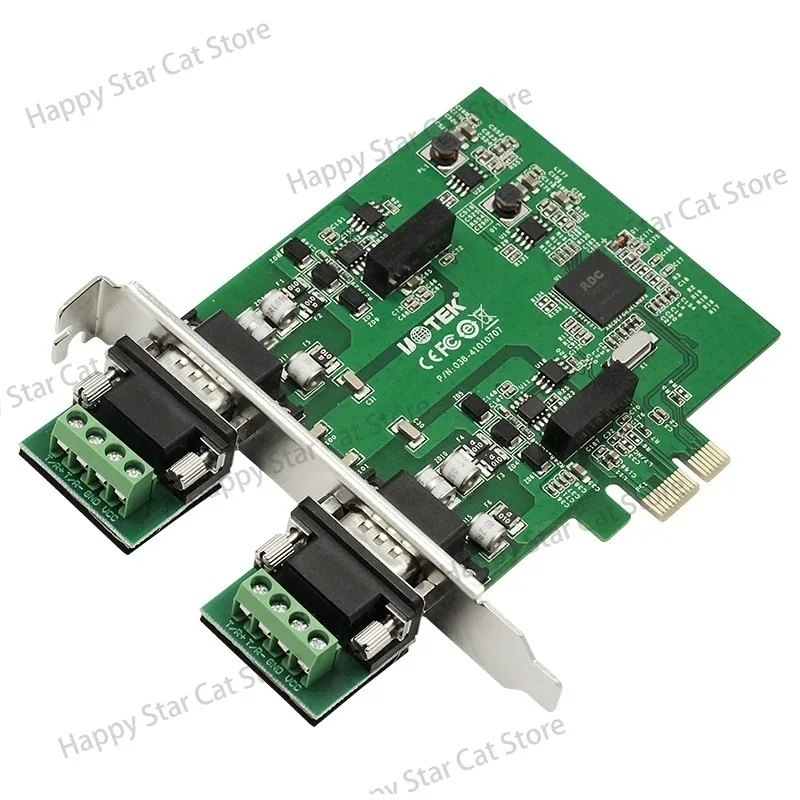 UTEK industrial grade PCI-E to 2-port CAN high-speed serial card CAN2.0A/B UT-702C