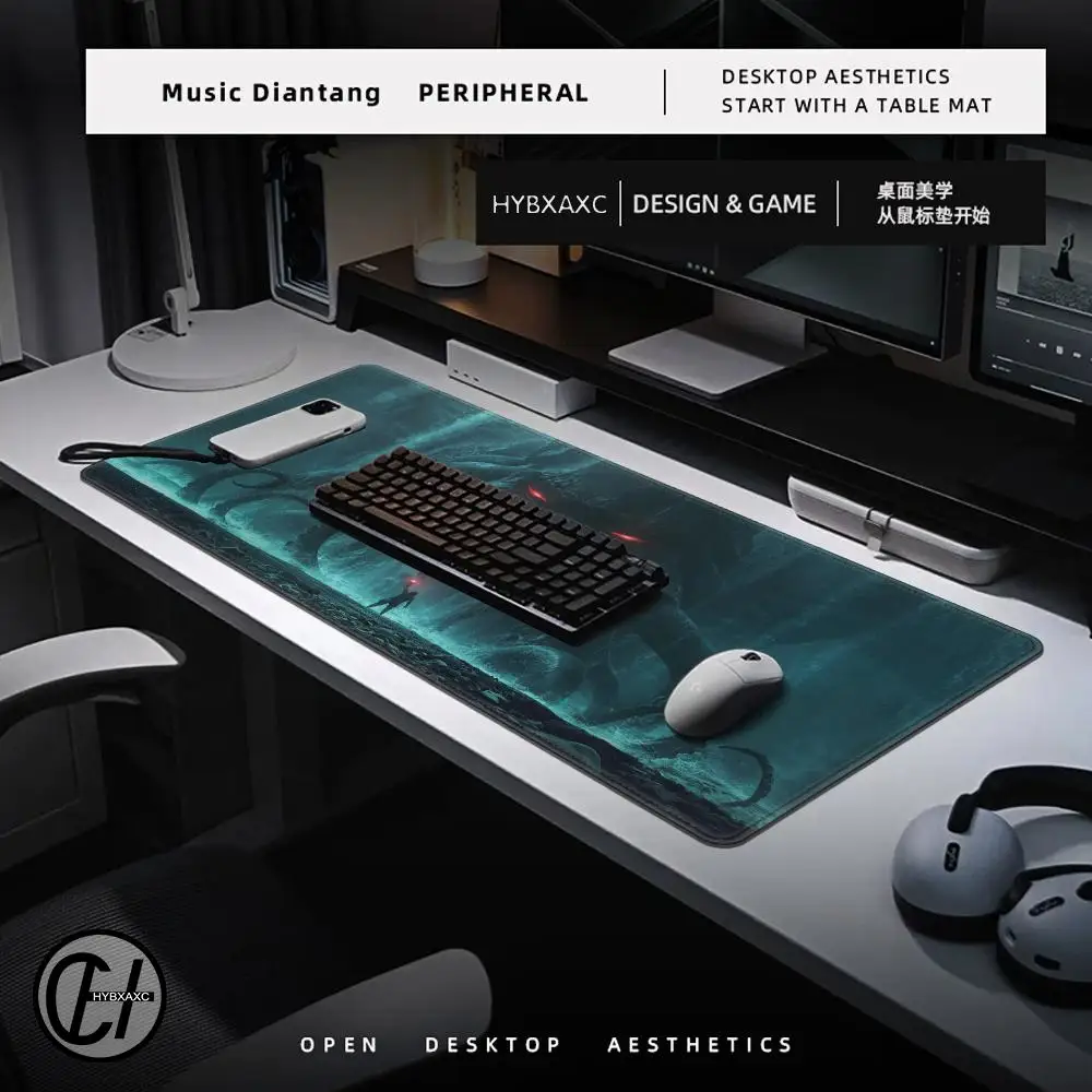 Xxl Mouse Pad Cthulhu horror tentacle Computer Gaming Mouse Pad Desk Pad Large Gaming Mat Bottom Non-Slip Rubber Stitched Edges