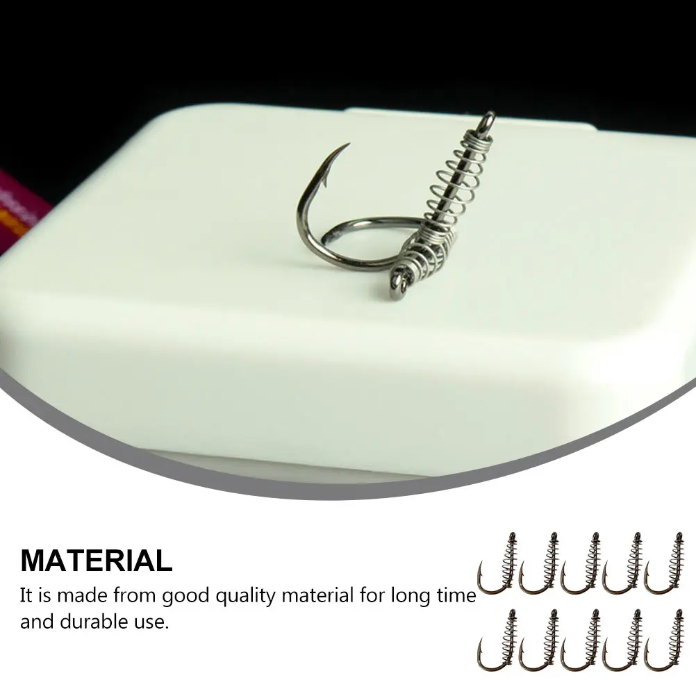 

30 Pcs Spring Hook Fishing Tool Hooks Suite Outdoor Fishhooks Gadget Silver Outside Portable