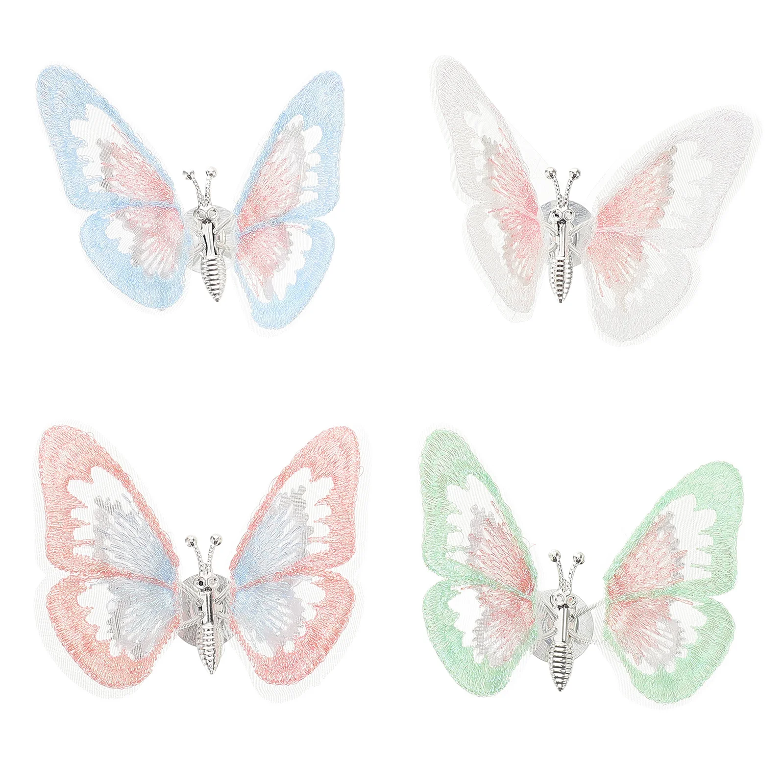 مجموعة واحدة من ديكور السيارة الداخلي على شكل فراشة لتزيين فتحة التهوية لوحدة التحكم المركزية، ملحقات السيارة اللطيفة، ديكور لوحة القيادة الأنيقة #4