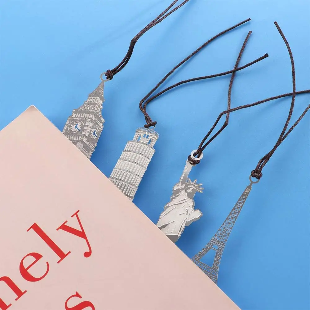 Supplies Teacher Gift Statue of Liberty Paper Clips Vintage Metal Big Ben Bookmark European Bookmark Mark Page Eiffel Tower