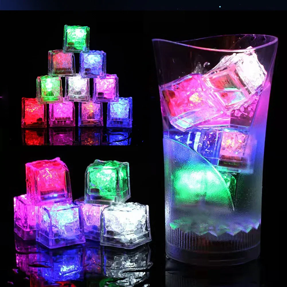 LED Light Ice Cubes Luminous Night Lamp Party Bar Wedding Cup Decoration Night Lamp Party Bar Wedding Cup Decoration Cup