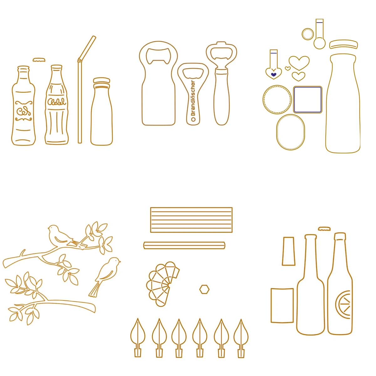 Bier- und Radlerflasche 2026 NEU Stanzformen Scrapbook Tagebuch Dekoration Schablone Prägevorlage DIY Grußkarte Handgemacht