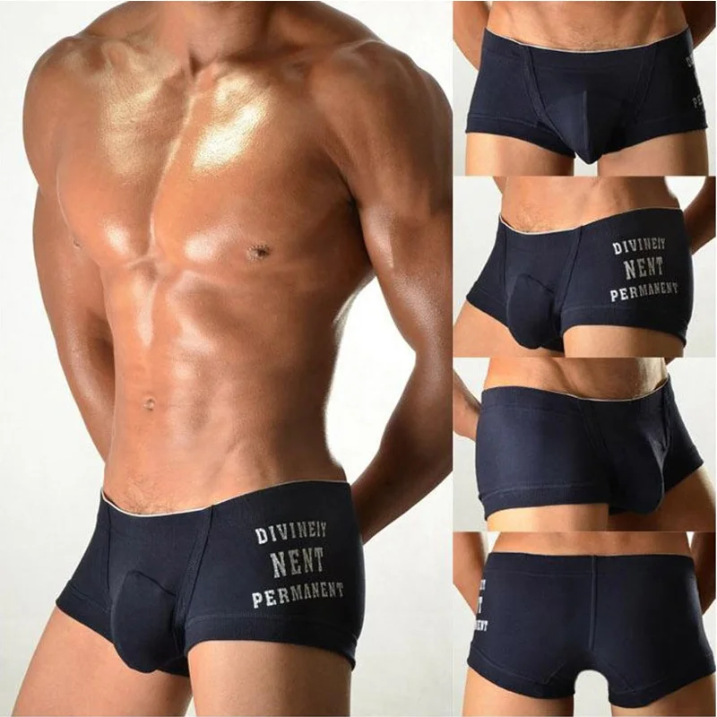 New Male panties trunk  brand High quality cotton mans boxer combed cotton male panties pants at home low-waist 3D