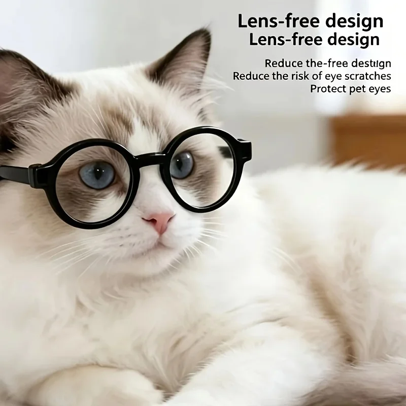 1Pc Small Dog And Cat Pet Glasses, Random Color Street Style Lens‑Less Gadget for Pet Eye Protection