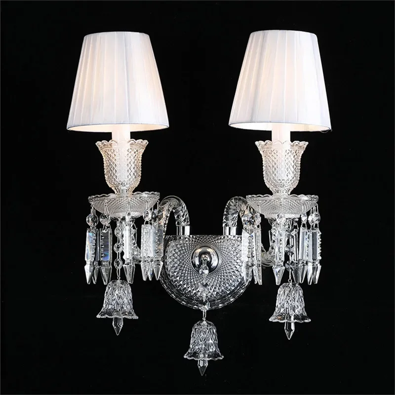 OULALA European Crystal Wall Lamp LED Luxury Candle Living Room Bedroom Study Room Hotel Villa Model Room Hallway Wall Light image 6