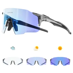 Kapvoe Photochromic Red Sunglasses Cycling Blue Outdoor Sports Bike Glasses Man MTB Fishing Glasses Eyewear Bicycle Goggles