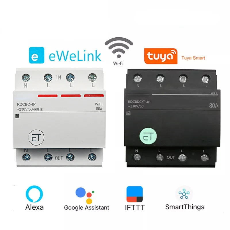 

WIFI Circuit Breaker Smart Time Timer Relay Switch Voice Remote Control Tuya eWeLink APP Smart Home For Amazon Alexa Google Home