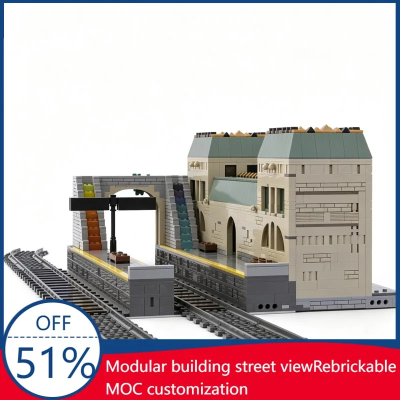 

2716PCS Modular City Central Station Building Blocks MOC Architecture Model DIY Educational Toy Display Birthday Christmas Gift