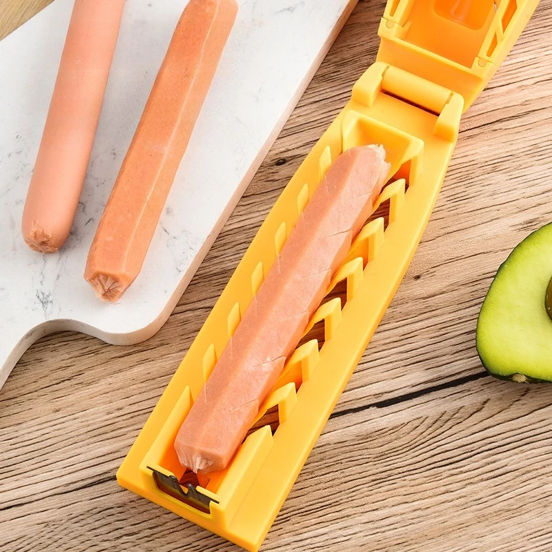 

Starch Ham Sausage Cut Flower Skewer, Hot Dog Sausage Special Cut Flower Cutter, Sausage Grill Stall Tool