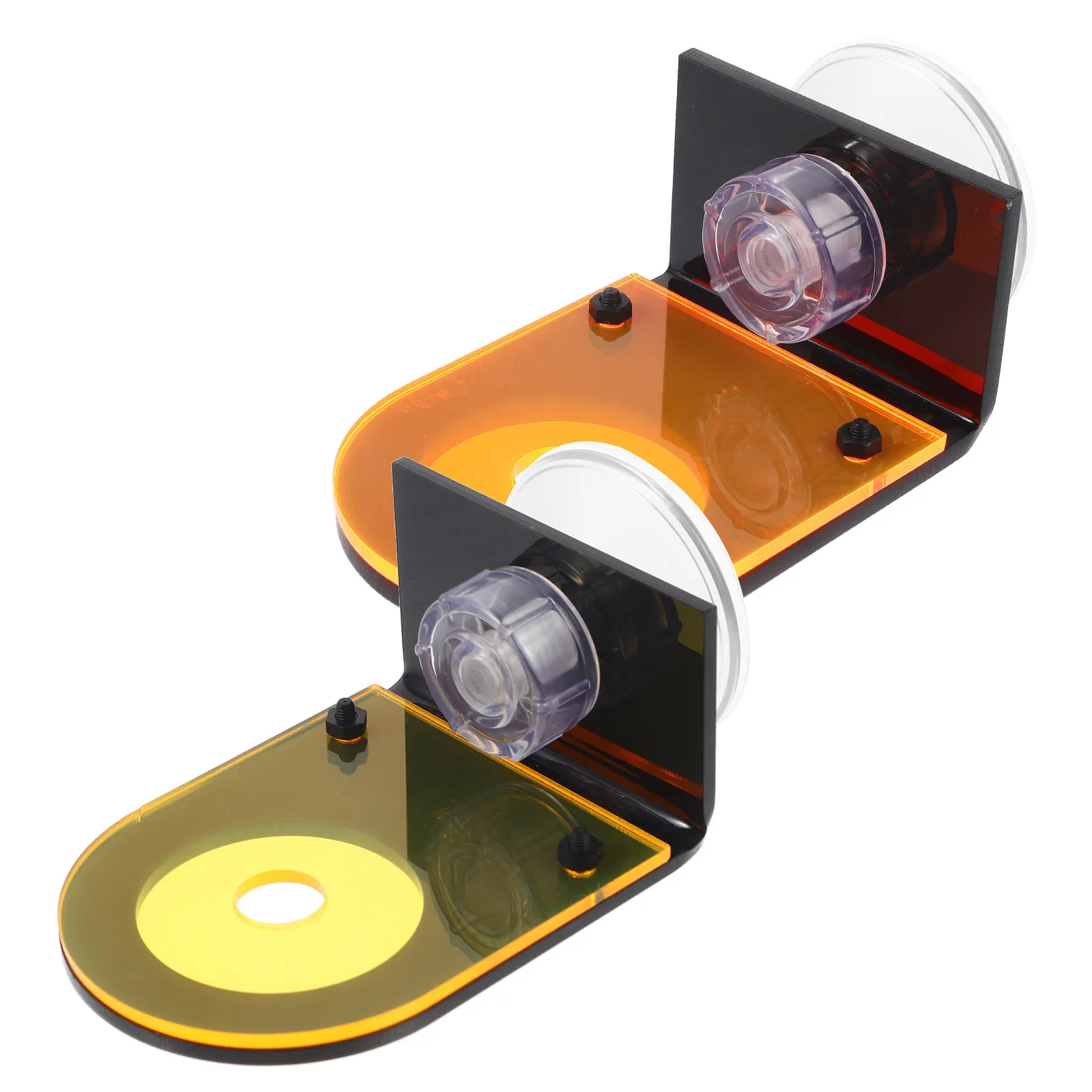 2Pcs Acrylic Coral Frags Rack Fluorescent Support Tray Sturdy Suction Cup Design for Stable Coral Fragment Growth Aquarium