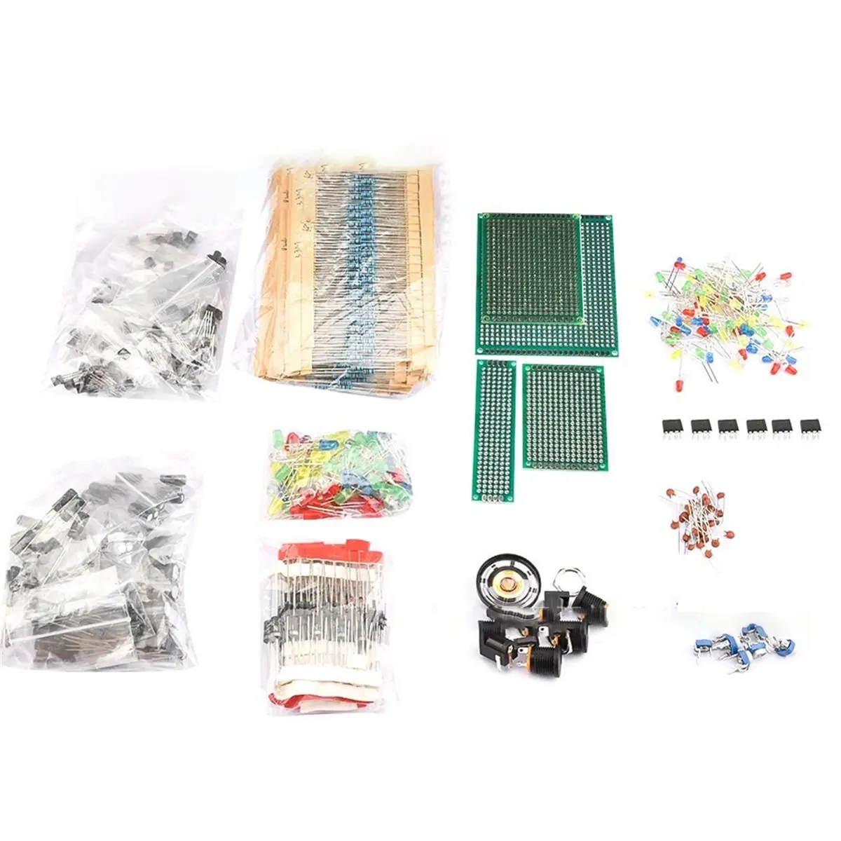 A72U 2110PCS Electronic Components Kit Ultimate Edition Various Common Capacitors Resistors LED Board DIP-IC Breadboard