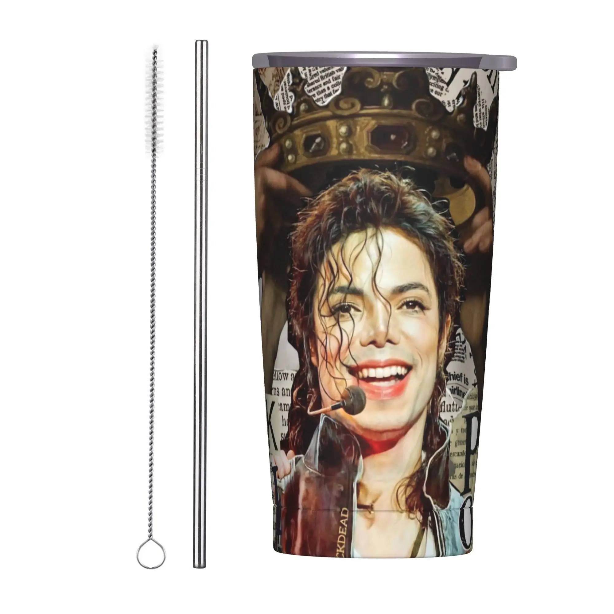 Singer Michael Jacksons MJ Tour 2026 Insulated Tumbler with Lid  Vacuum Thermal Mug Office Home Car Bottle Cups 20oz