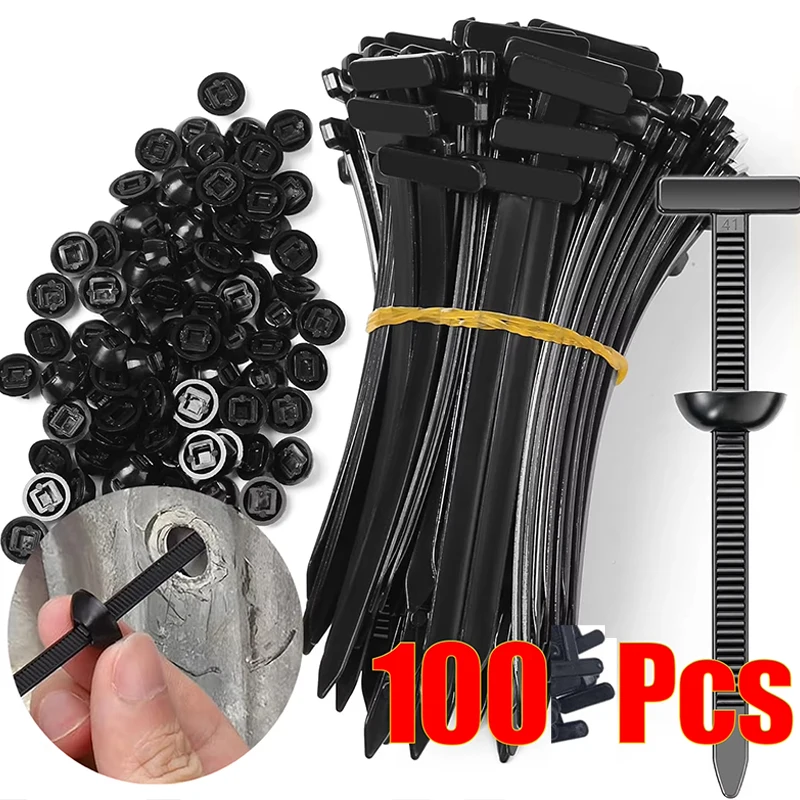 Universal Nylon Cable Tie Buckle Auto Fastening Straps Multi-Purpose Cable Clip Heavy Duty Self-Locking Nylon Zip Ties Holder