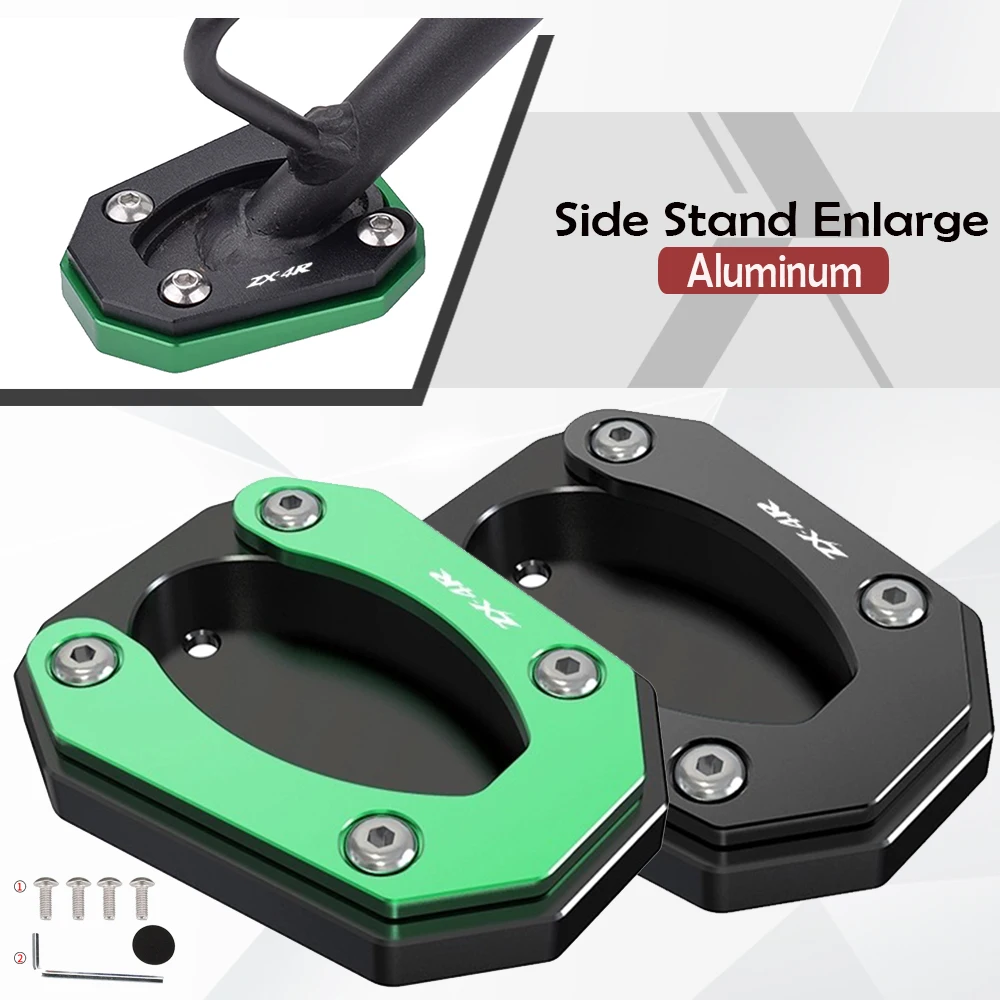 

For KAWASAKI ZX-4R ZX-4RR ZX4R ZX4RR ZX 4R 4RR 2023 2024 Motorbike Kickstand Foot Side Stand Extension Pad Support Plate Enlarge