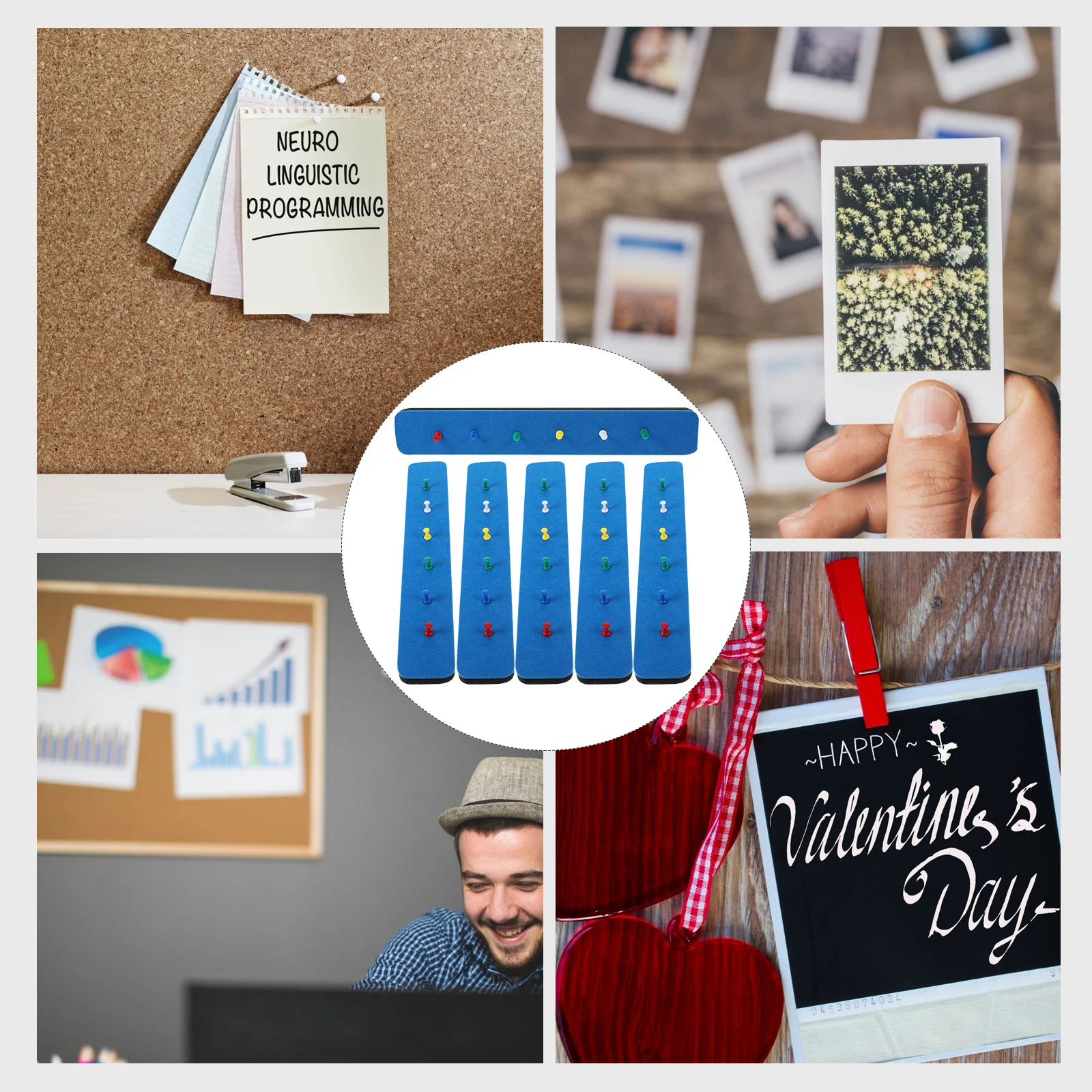 1 مجموعة 1 مجموعة من مذكرة ورأى شرائط مشرق اللون لوحة الإعلانات قطاع للمنزل مكتب المدرسة جدار ديكور عرض رسالة مجلس ورأى #5