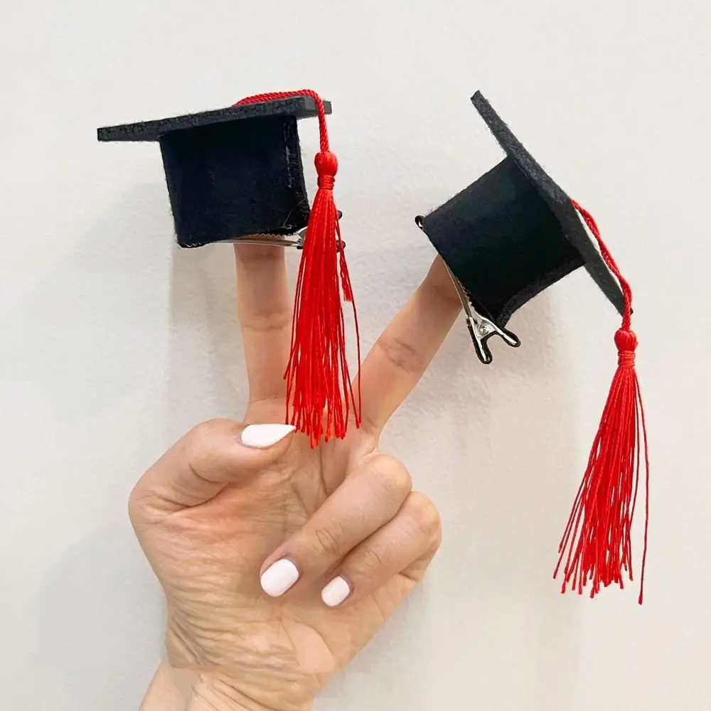 Graduation Season Mini Doctor Hat Mini Doctor Hat Celebrate Party Mini Bachelor Hat Hairpin with Tassels Small Graduation Hat