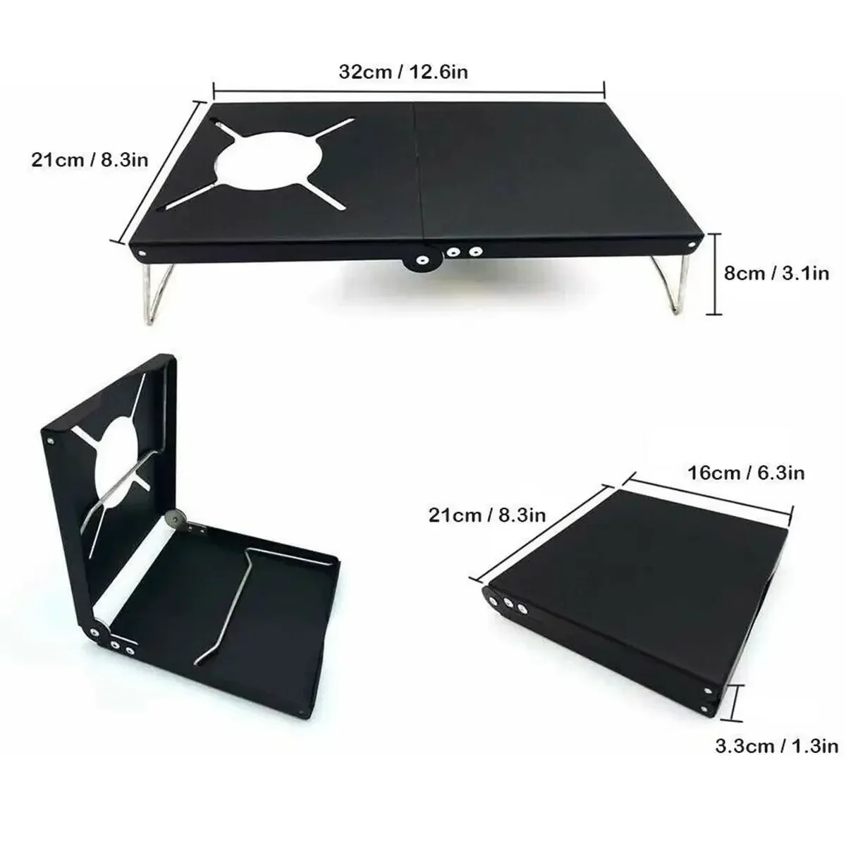 1 قطعة طاولة تخييم صغيرة الحرارة درع موقد غاز حامل موقد للتخييم طاولة قابلة للطي ل SOTO ST-310/ST330/CB-JCB/TRB250 مواقد الغاز