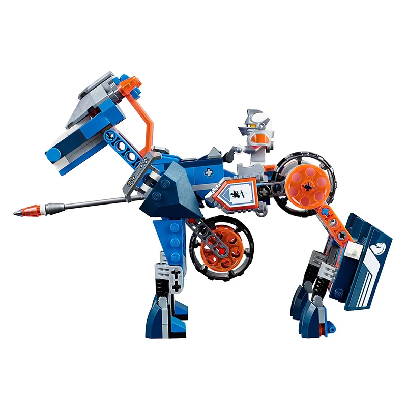 249pcs Nexo Knights Series Lance Mech Horse Building Blocks Compatible 70312 Shield ChariotFigures Bricks Toys For Boys Gifts