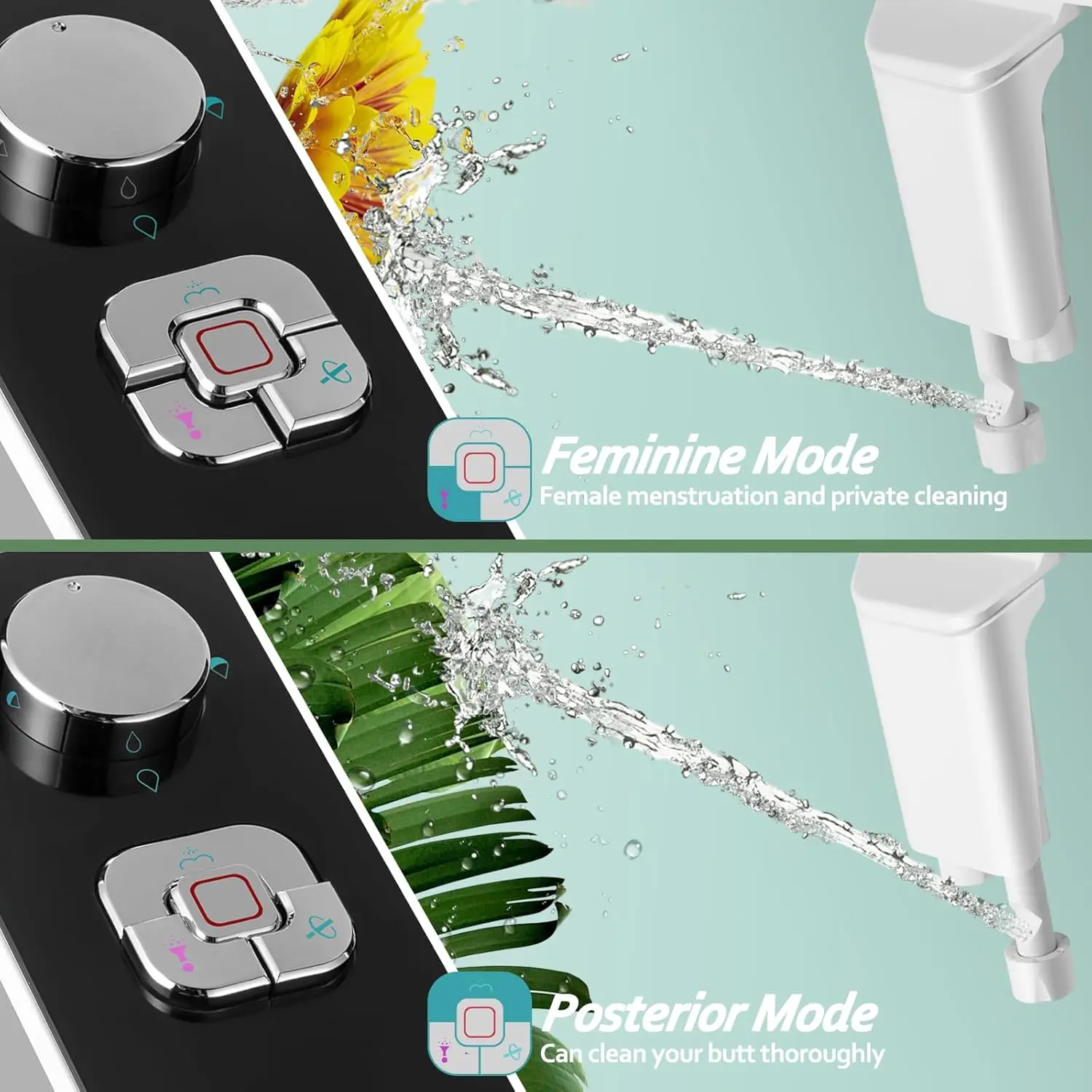 

Bidet Attachment, Non-Electric Cold Water Bidet Toilet Seat Attachment with Pressure Controls, Retractable Self-Cleaning