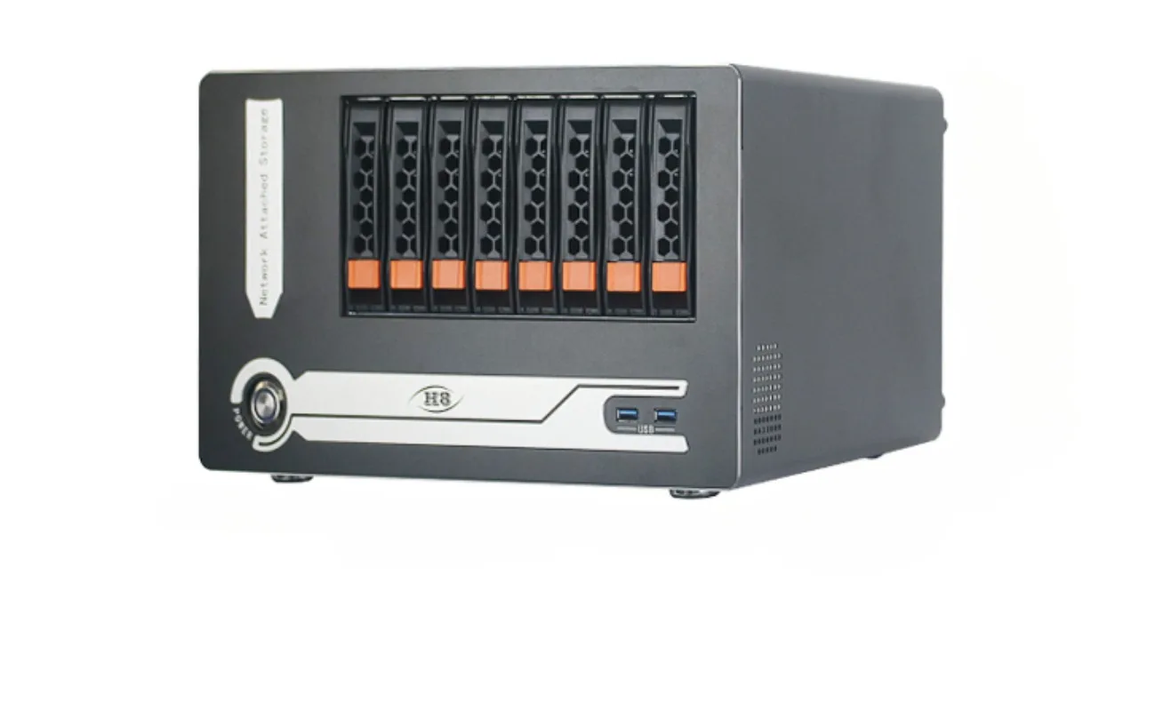 Nas8-disk Storage Server Full-height PCIE Card Slot MATX Mainboard Hot-swappable Chassis