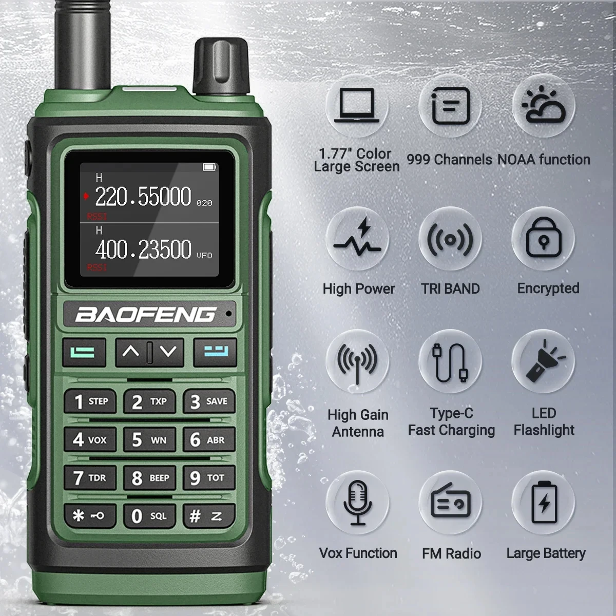 Exceptional Walkie - Talkie: Scanning Function Battery Save For Extended Use And 10W Power Output For Long - Range Communication