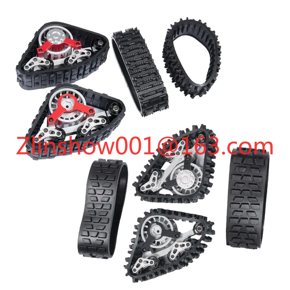 1/10 Scale Steel Reinforced Track Wheels with Snow Tires Upgrade Parts for 1:10 RC Crawler TRX-4 for Boys