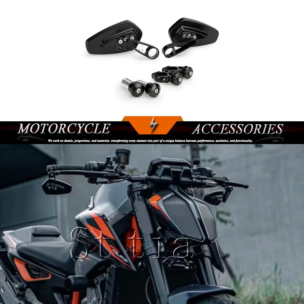 Motorrad Neue Seitenrückspiegel für 390 690 790 890 990 DUKE 1290 1390 Super Duke R EVO Aluminium Lenkerendenspiegel
