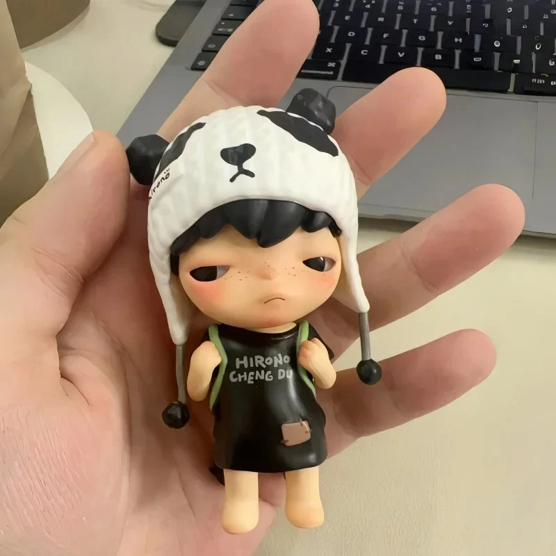 2024 Hirono Panda Hanging Card Chengdu Limited Anime Figure Model Toy Surrounding Doll Decoration DesktopCollection Figurine Toy