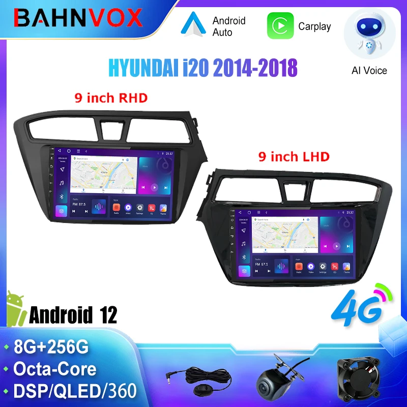 Android Car Radio GPS Navigation Multimedia Video Player for HYUNDAI i20 2014 2018 Stereo Tape Recorder Screen Carplay