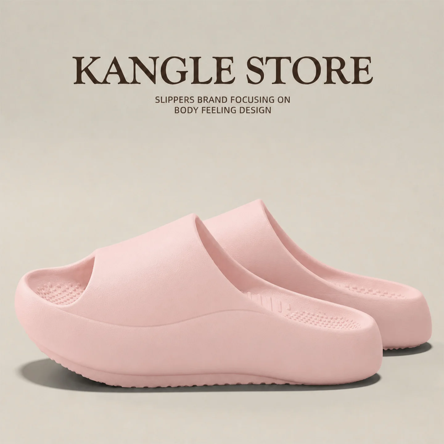 Unisex Dicke Plateau-Sandalen für Damen und Herren, Indoor-Outdoor-Hausschuhe, Weiche Sohle, Rutschfest, für Strand und Freizeit – Detail 7