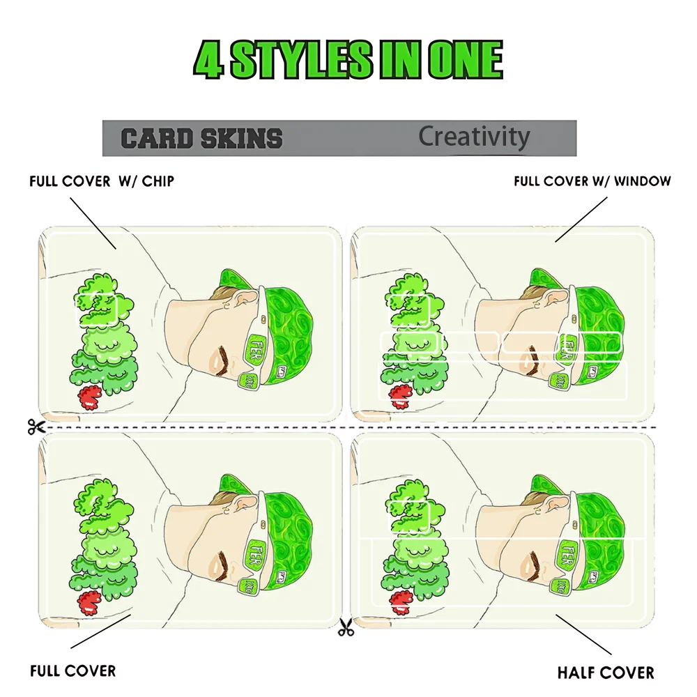Singer F-Feid Ferxxo SIXDO Stickers Cartoon Credit Visa Debit Bank Charge Card Bus Metro Waterproof Sticker Decal Decoration