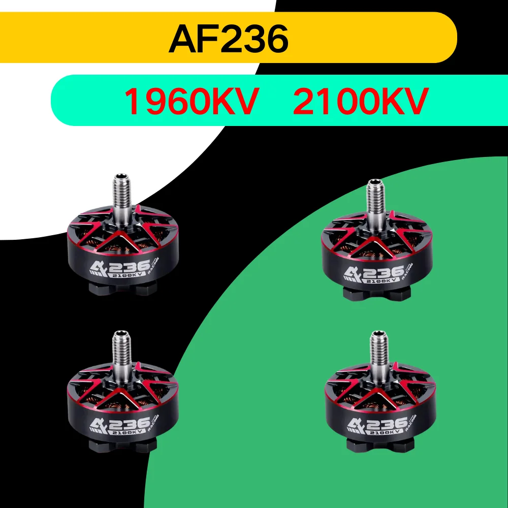 

Axisflying AF236 Racing Motor 1960KV/2100KV 6S Brushless Motor for 5/6inch RC FPV Freestyle Drone