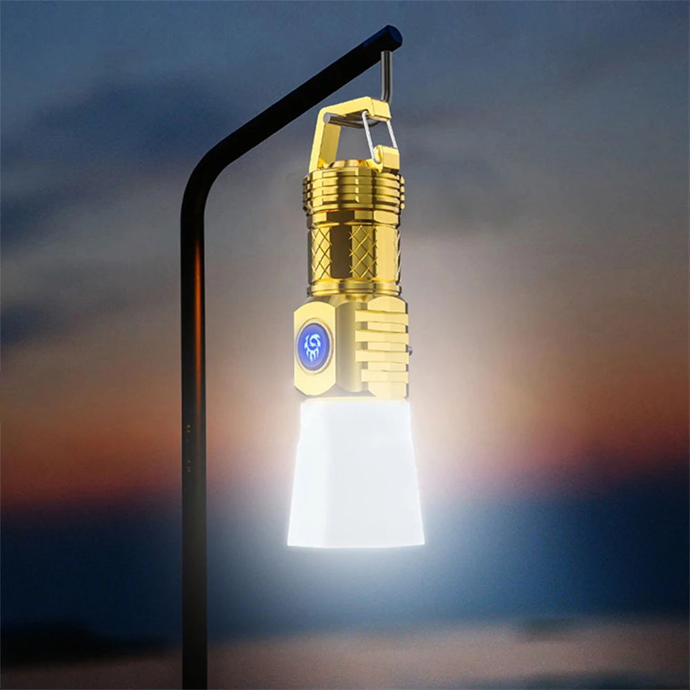 High-Brightness Glowing LED Flashlight 5 Lighting Modes Built-In Battery Extra Bright Lamp For Night Walking